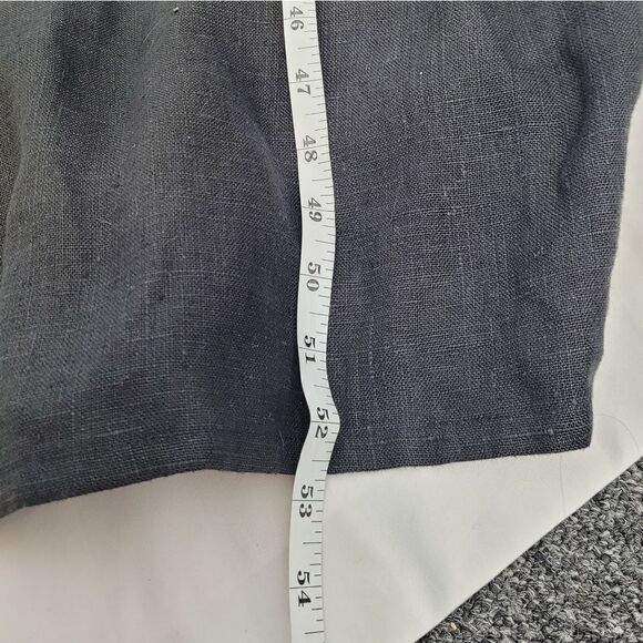 LINEN reversible dress black and gray sleeveless ankle lagenlook maxi S - Picture 9 of 9
